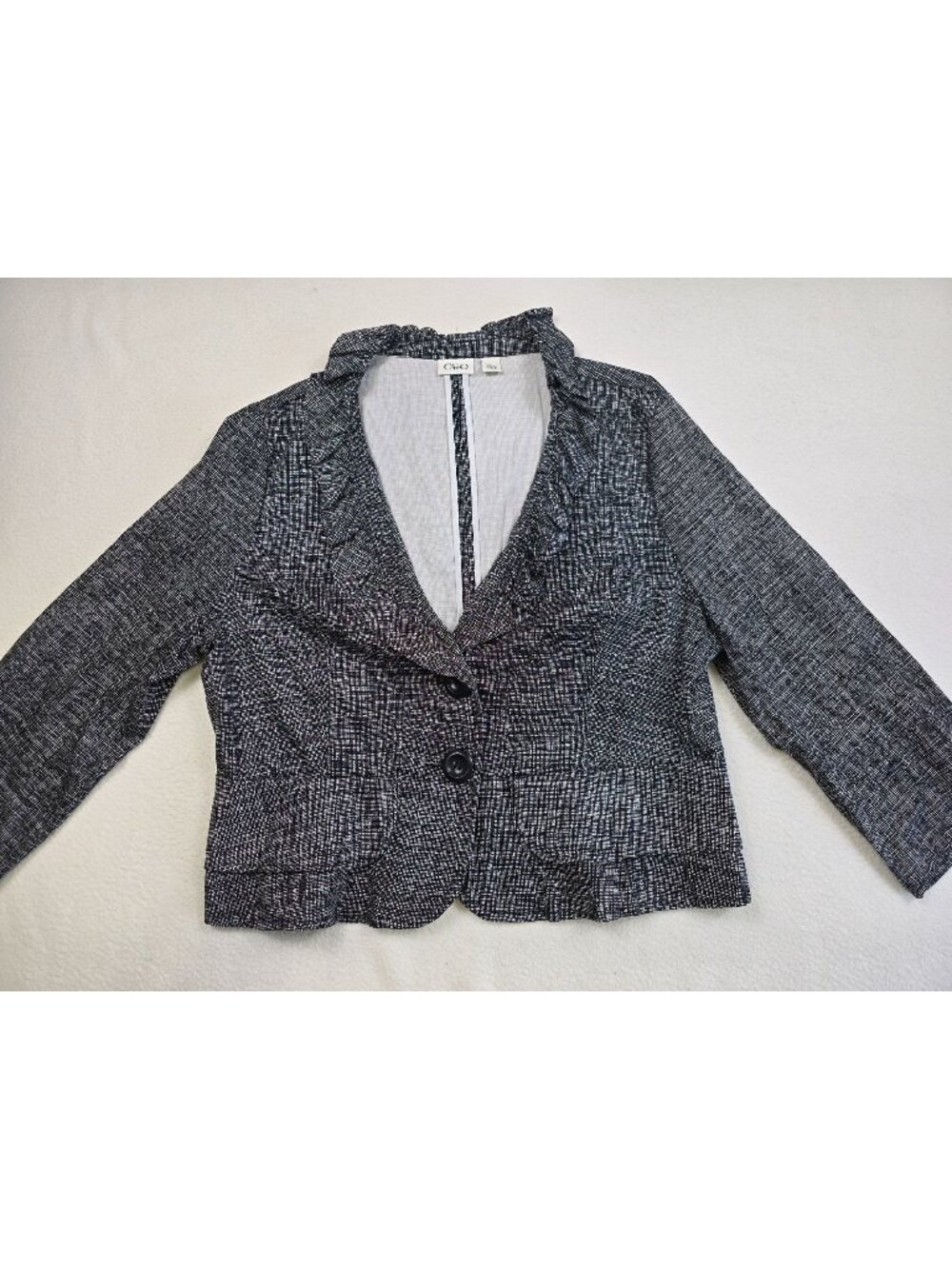 Cato Womens Large Black & White Blazer Jacket
